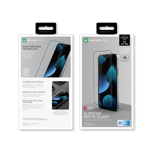 ฟิล์มกระจกเต็มจอ Amazingthing Screen Protector iPhone 16 Radix Matte Glass