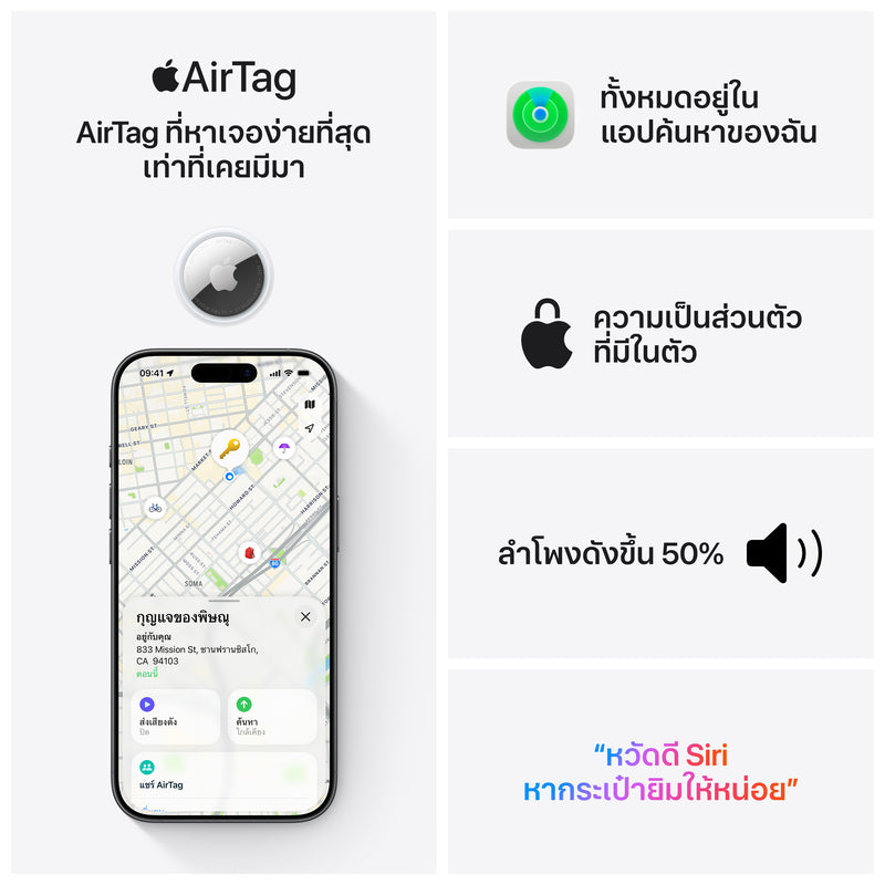 Airtag รุ่นที่ 2 (4 Pack)