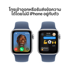 Apple Watch SE GPS + Cellular 40mm Silver Aluminium Case with Denim Sport Band - M/L