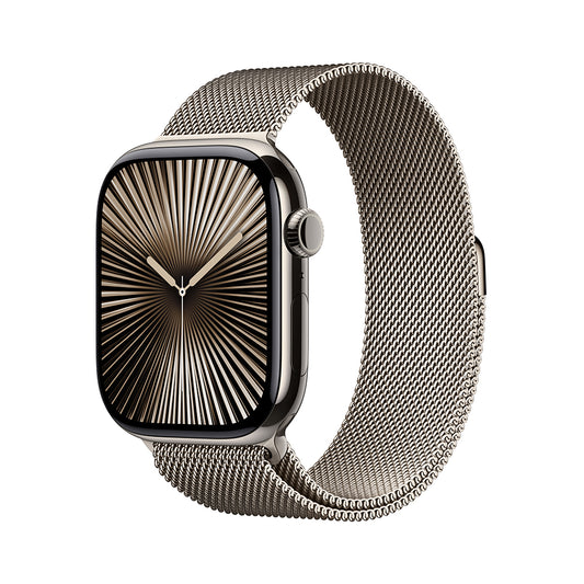 Apple Watch Series 10 GPS + Cellular 46mm Natural Titanium Case with Natural Milanese Loop - M/L