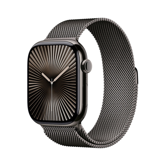 Apple Watch Series 10 GPS + Cellular 46mm Slate Titanium Case with Slate Milanese Loop - M/L