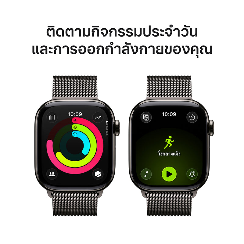 Apple Watch Series 11 GPS + Cellular 42mm Slate Titanium Case with Slate Milanese Loop