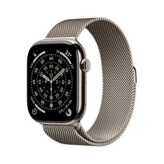 Apple Watch Series 11 GPS + Cellular 46mm Natural Titanium Case with Natural Milanese Loop - S/M