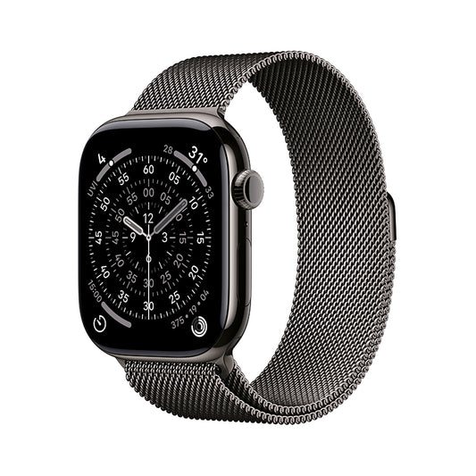 Apple Watch Series 11 GPS + Cellular 46mm Slate Titanium Case with Slate Milanese Loop - M/L