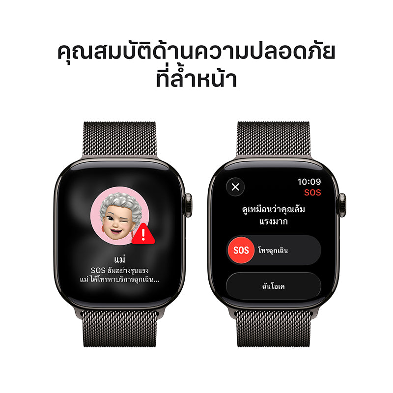 Apple Watch Series 11 GPS + Cellular 46mm Slate Titanium Case with Slate Milanese Loop - S/M