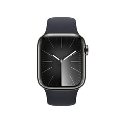 Apple Watch Series 9 GPS + Cellular 41mm Graphite Stainless Steel Case with Midnight Sport Band - M/L