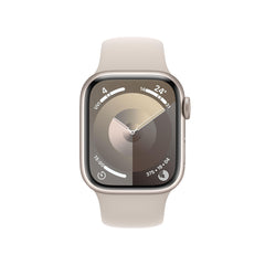 Apple Watch Series 9 GPS + Cellular 41mm Starlight Aluminium Case with Starlight Sport Band - M/L