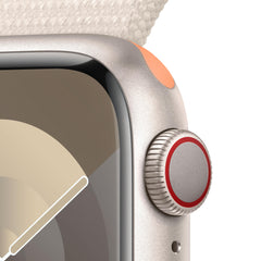 Apple Watch Series 9 GPS + Cellular 41mm Starlight Aluminium Case with Starlight Sport Loop