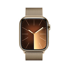 Apple Watch Series 9 GPS + Cellular 45mm Gold Stainless Steel Case with Gold Milanese Loop
