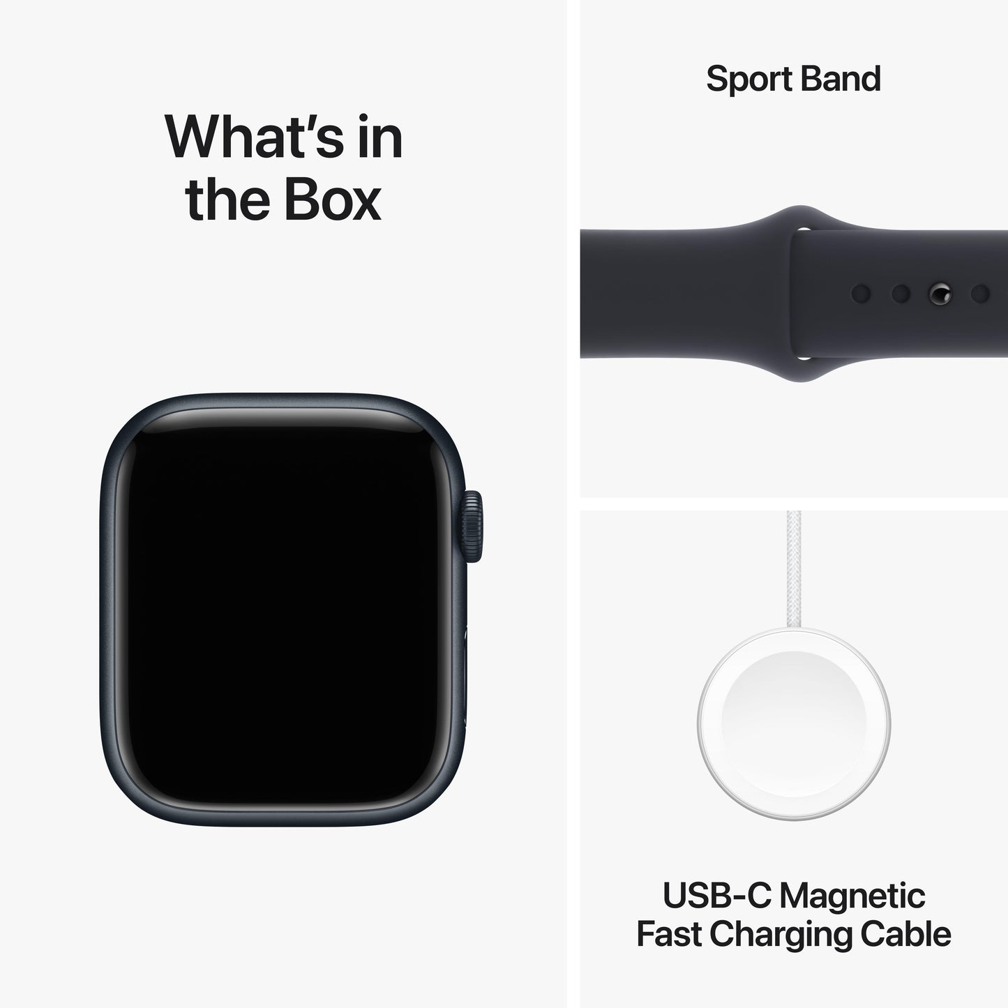 Apple Watch Series 9 GPS + Cellular 45mm Midnight Aluminium Case with Midnight Sport Band - M/L