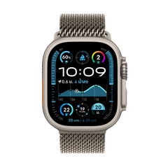 Apple Watch Ultra 2 GPS + Cellular 49mm Natural Titanium Case with Natural Titanium Milanese Loop - Large