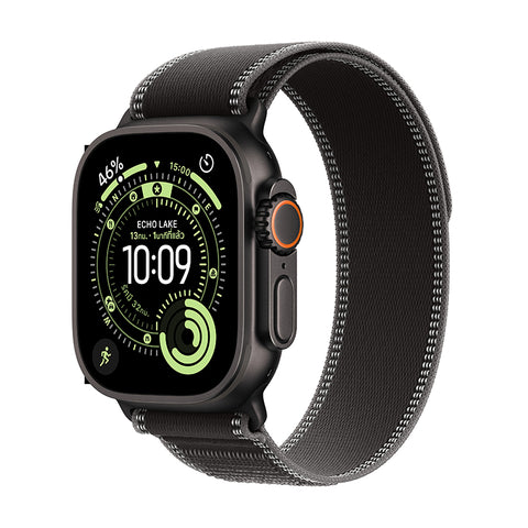 Apple Watch Ultra 3 GPS + Cellular 49mm Black Titanium Case with Black/Charcoal Trail Loop - M/L