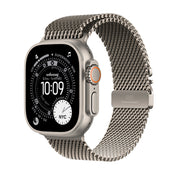 Apple Watch Ultra 3 GPS + Cellular 49mm Natural Titanium Case with Natural Titanium Milanese Loop - Small