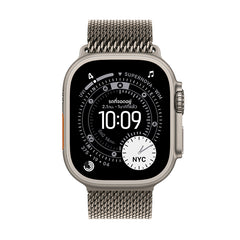 Apple Watch Ultra 3 GPS + Cellular 49mm Natural Titanium Case with Natural Titanium Milanese Loop - Small