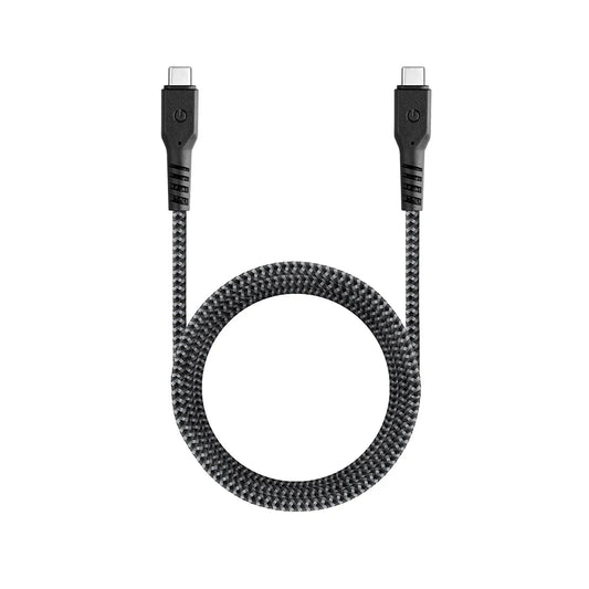 สายชาร์จ Energea Fiberatough3.1Gen2 USB-C to USB-C 1เมตร Black