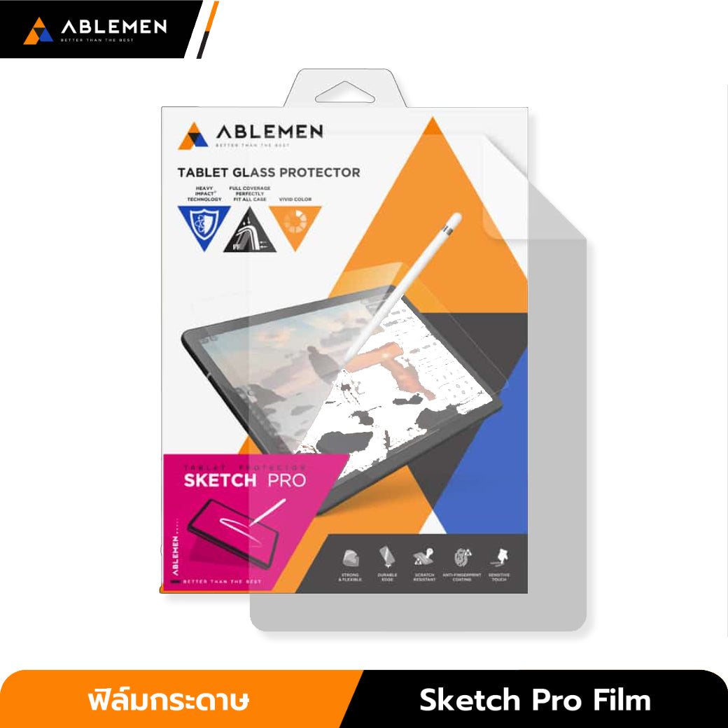 ฟิล์มกันรอย Ablemen Sketch Pro Glass Apple iPad Air4/5 10.9Inch/Pro 11Inch 2018-2022