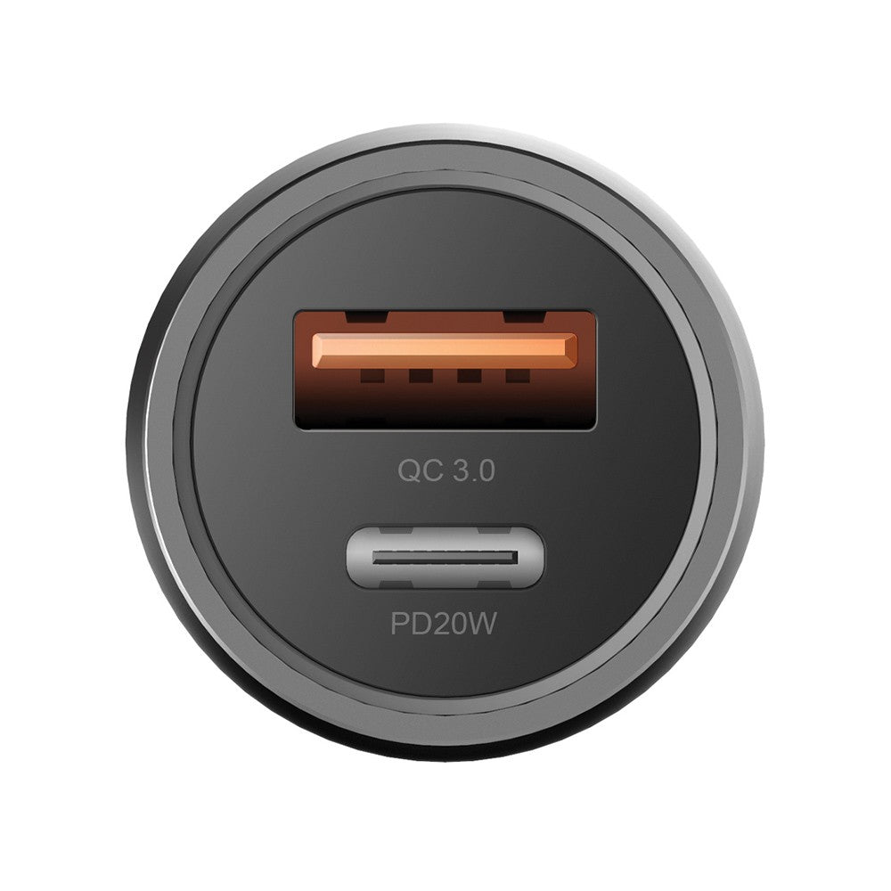 ที่ชาร์จแบตในรถ ENERGEA Car Charger 1 USB-A / 1 USB-C ALUDRIVE 2 Gunmetal
