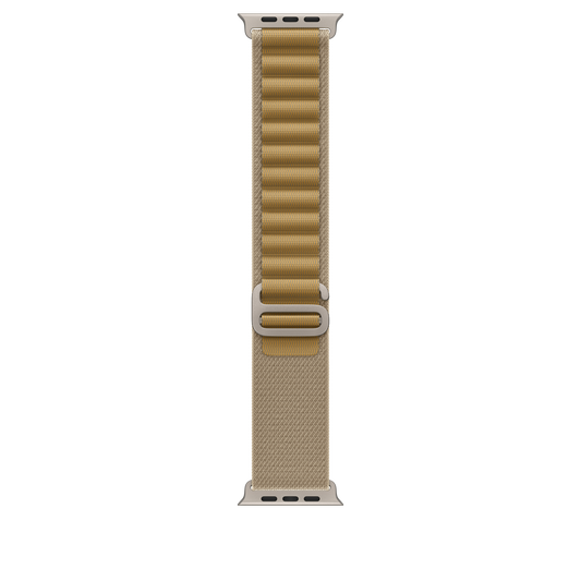 49mm Tan Alpine Loop - Medium - Natural Titanium Finish
