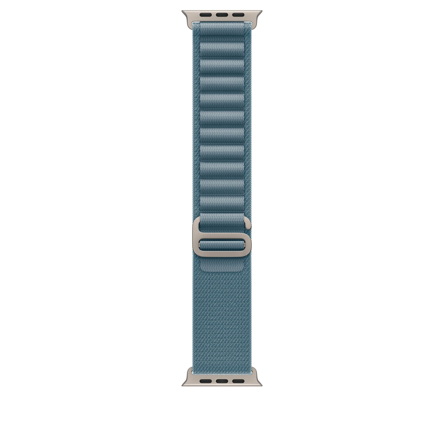 49mm Light Blue Alpine Loop - Medium - Natural Titanium Finish