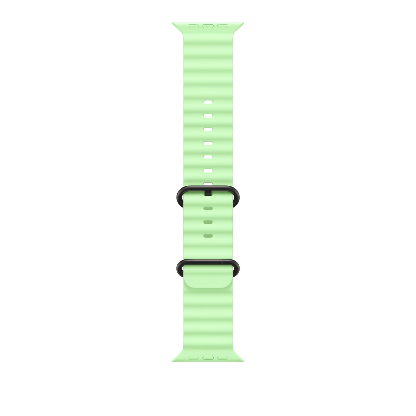 49mm Neon Green Ocean Band - Black Titanium Finish