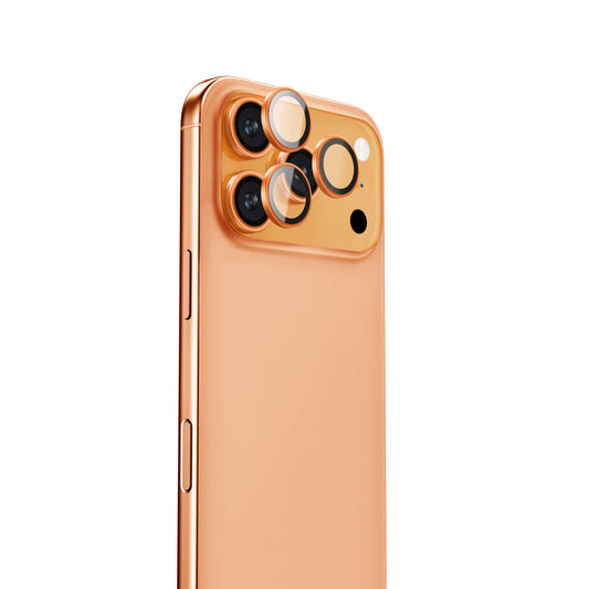 กระจกกันเลนส์ Amazingthing iPhone 17 Pro/17 Pro Max Sapphire Len Titan Orange