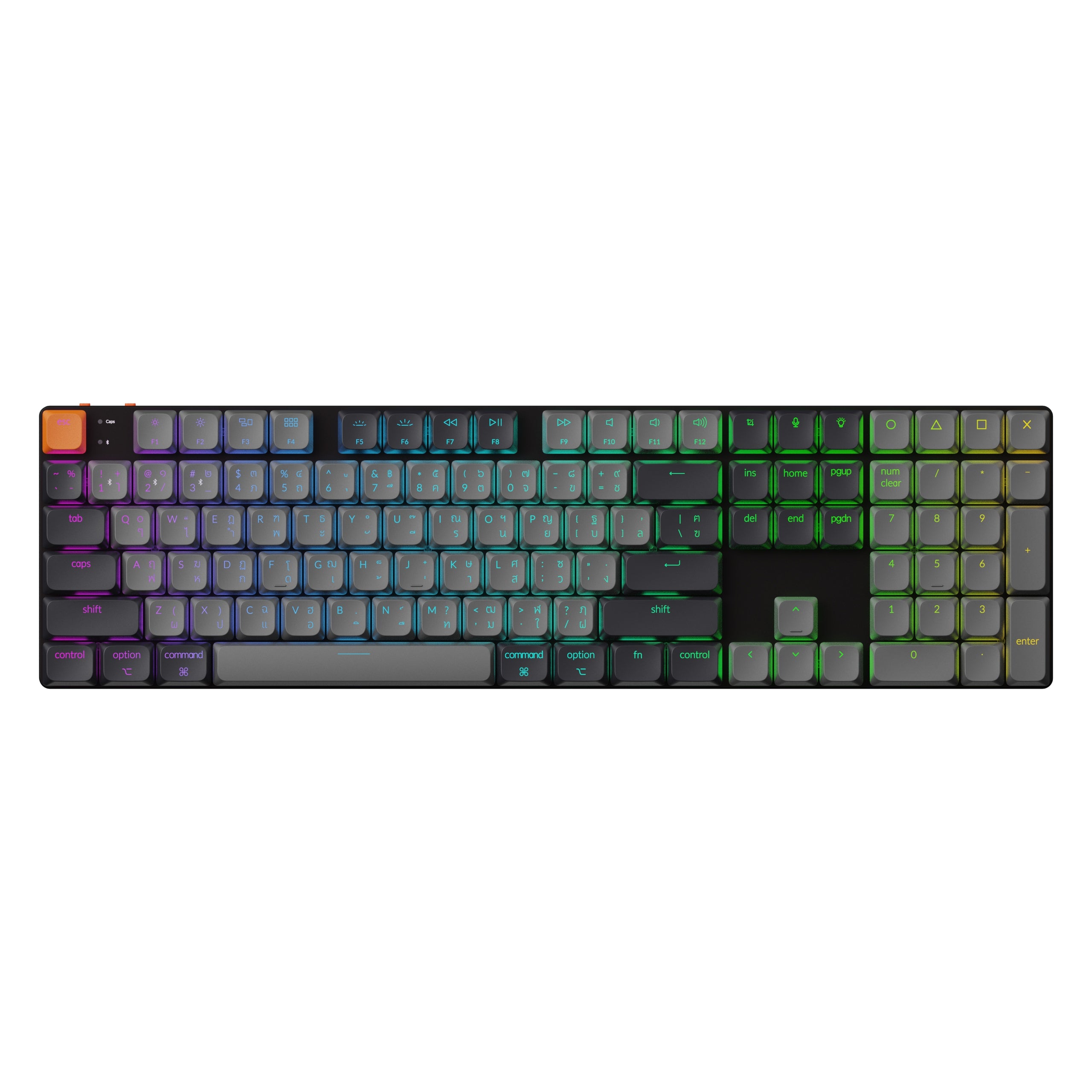 คีย์บอร์ดไร้สาย Keychron Keyboard Low Profile K5X Brown Switches