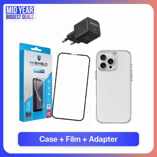 Case+Film+Adapter สำหรับ iPhone 16 Pro Max