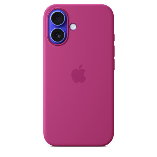 iPhone 16 Silicone Case with MagSafe Fuchsia