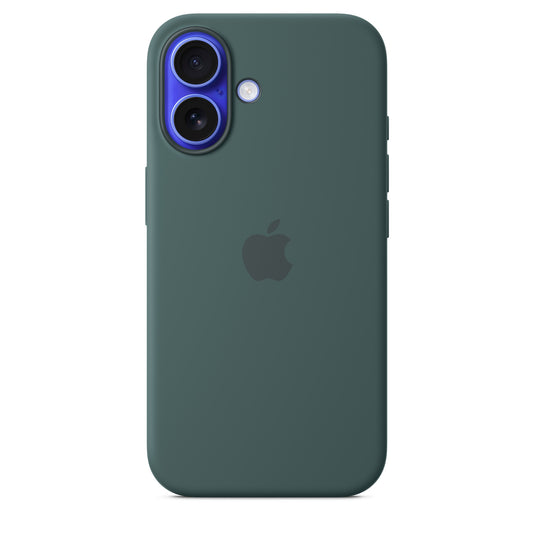 iPhone 16 Silicone Case with MagSafe Lake Green