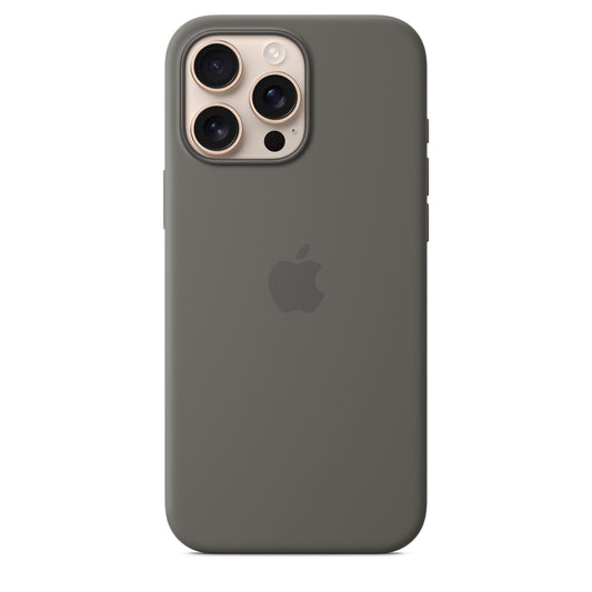 iPhone 16 Pro Max Silicone Case with MagSafe Stone Gray