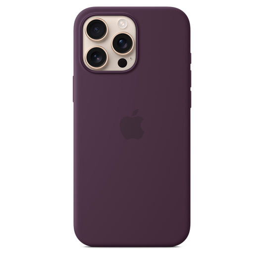 iPhone 16 Pro Max Silicone Case with MagSafe Plum