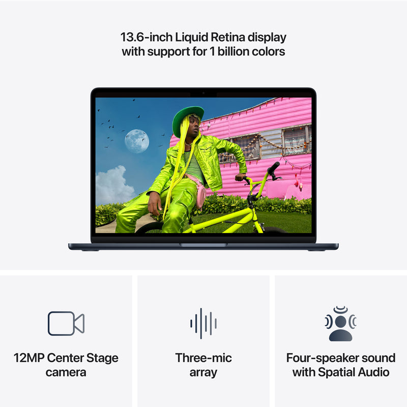 MacBook Air รุ่น 13 นิ้ว: Apple M5 chip with 10-core CPU and 8-core GPU, 512GB SSD - มิดไนท์