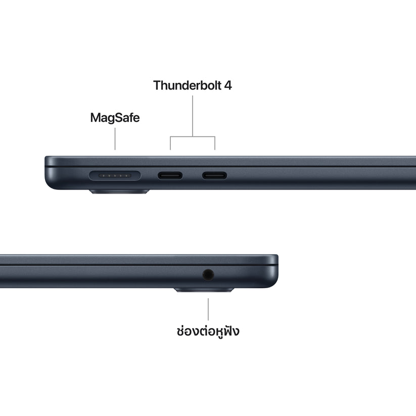 MacBook Air รุ่น 13 นิ้ว: ชิป Apple M5 พร้อม CPU แบบ 10-core และ GPU แบบ 10-core, 1TB SSD - มิดไนท์