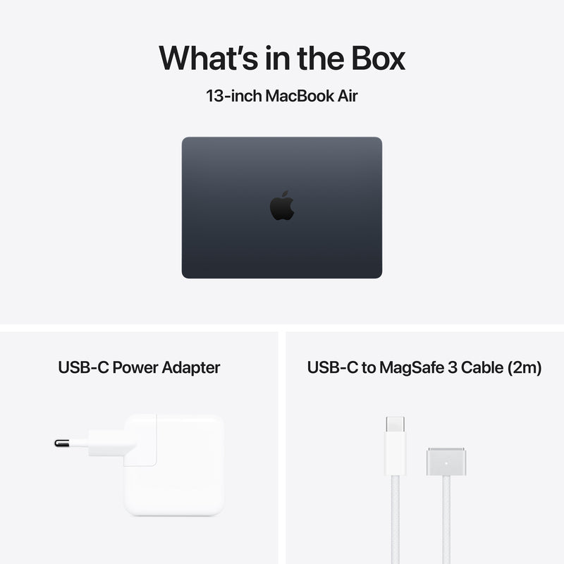 MacBook Air รุ่น 13 นิ้ว: Apple M5 chip with 10-core CPU and 8-core GPU, 512GB SSD - มิดไนท์