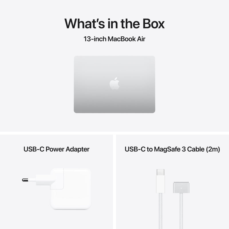 MacBook Air รุ่น 13 นิ้ว: Apple M5 chip with 10-core CPU and 8-core GPU, 512GB SSD - สีเงิน