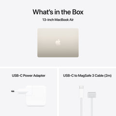 MacBook Air รุ่น 13 นิ้ว: Apple M5 chip with 10-core CPU and 8-core GPU, 512GB SSD - สีสตาร์ไลท์