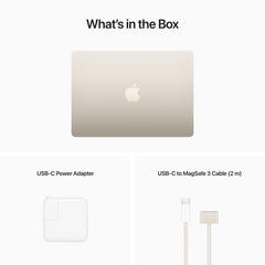 13-inch MacBook Air: Apple M2 chip with 8‑core CPU and 10‑core GPU, 512GB SSD - Starlight