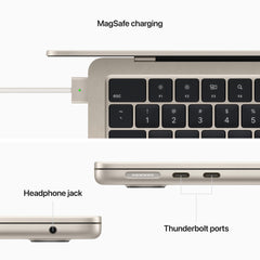 13-inch MacBook Air: Apple M2 chip with 8‑core CPU and 8‑core GPU, 256GB SSD - Starlight