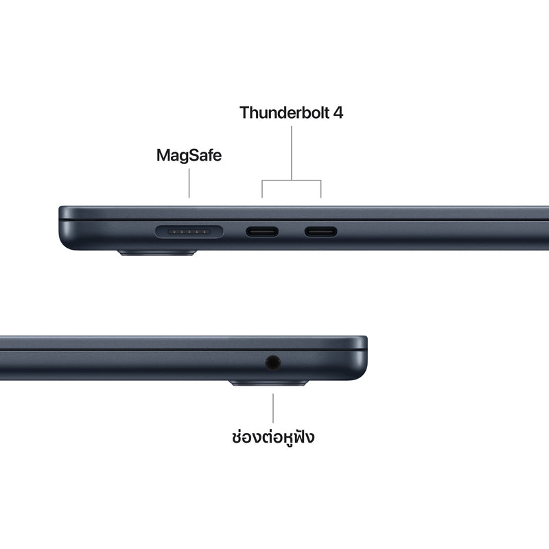 MacBook Air รุ่น 15 นิ้ว: ชิป Apple M5 พร้อม CPU แบบ 10-core และ GPU แบบ 10-core, 512GB SSD - มิดไนท์