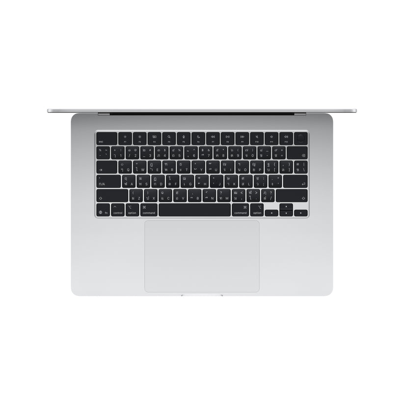 MacBook Air รุ่น 15 นิ้ว: ชิป Apple M5 พร้อม CPU แบบ 10-core และ GPU แบบ 10-core, 512GB SSD - สีเงิน