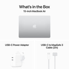 15-inch MacBook Air: Apple M3 chip with 8‑core CPU and 10‑core GPU, 256GB SSD - Silver