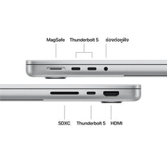 MacBook Pro รุ่น 14 นิ้ว: Apple M5 Pro chip with 15-core CPU and 16-core GPU, 1TB SSD - สีเงิน