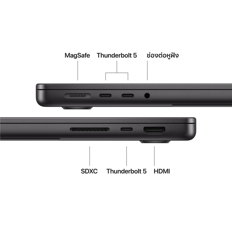 MacBook Pro รุ่น 14 นิ้ว: Apple M5 Pro chip with 18-core CPU and 20-core GPU, 2TB SSD - ดำสเปซแบล็ค