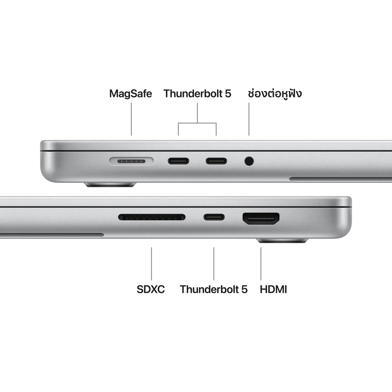 MacBook Pro รุ่น 16 นิ้ว: Apple M5 Max chip with 18-core CPU and 32-core GPU, 2TB SSD - สีเงิน