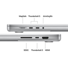 MacBook Pro รุ่น 16 นิ้ว: Apple M5 Pro chip with 18-core CPU and 20-core GPU, 1TB SSD - สีเงิน
