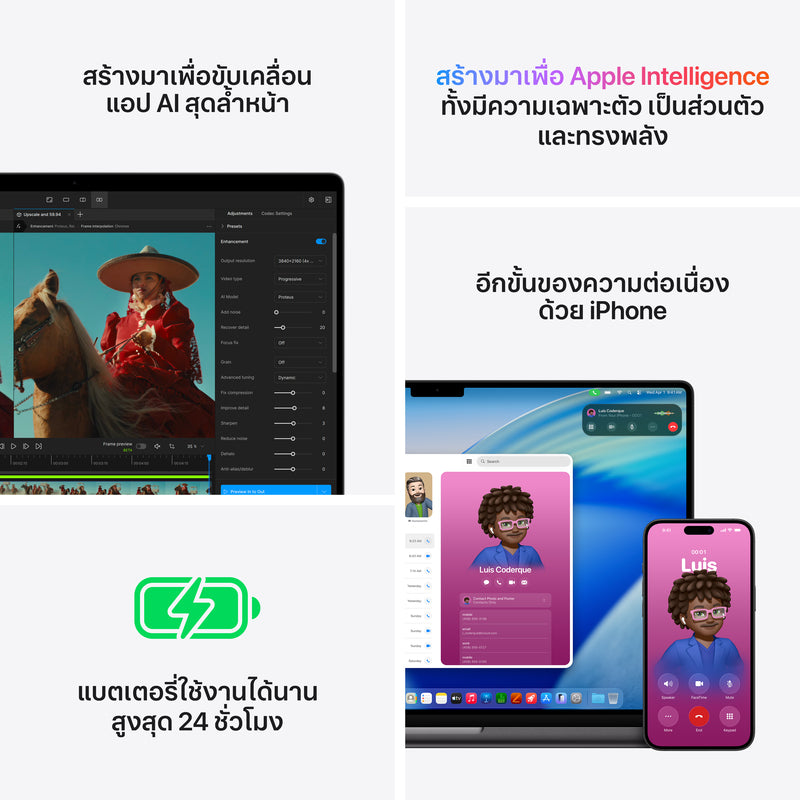 MacBook Pro รุ่น 16 นิ้ว: Apple M5 Pro chip with 18-core CPU and 20-core GPU, 1TB SSD - สีเงิน