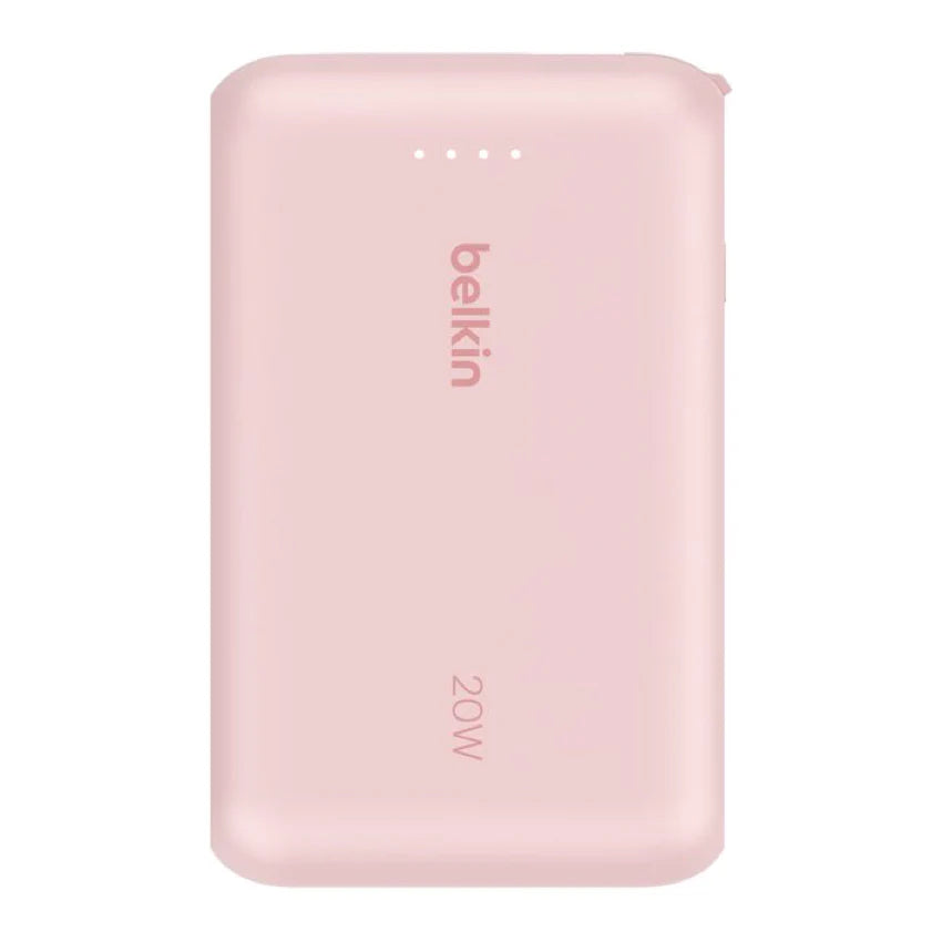 แบตเตอรี่สำรอง Belkin Boostcharge Power Bank 10K With Integralated Cable Pink