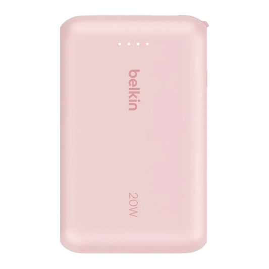 แบตเตอรี่สำรอง Belkin Boostcharge Power Bank 10K With Integralated Cable Pink