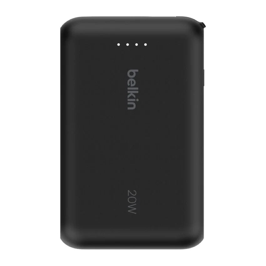 แบตเตอรี่สำรอง Belkin Boostcharge Power Bank 10K With Integralated Cable Black