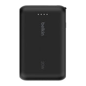 แบตเตอรี่สำรอง Belkin Boostcharge Power Bank 10K With Integralated Cable Black